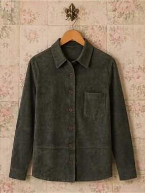 Willi Smith soft leather suede boho chic bohemian jacket M